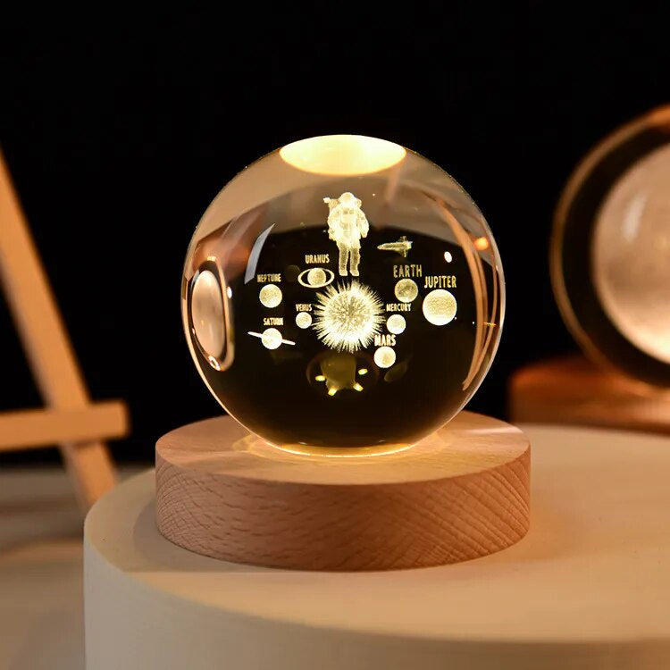 3D Crystal Ball Lamp (Original - 6 Months Warranty)