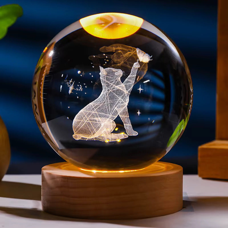 3D Crystal Ball Lamp (Original - 6 Months Warranty)