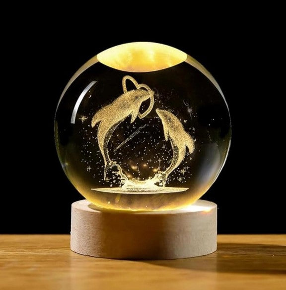3D Crystal Ball Lamp (Original - 6 Months Warranty)