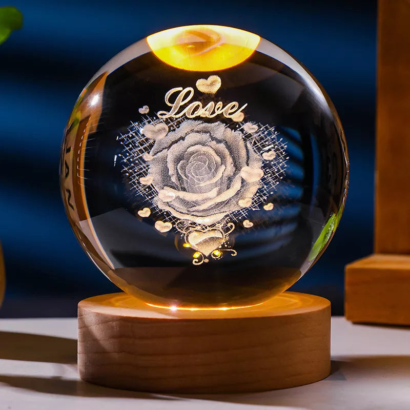 3D Crystal Ball Lamp (Original - 6 Months Warranty)