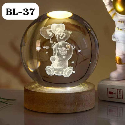 3D Crystal Ball Lamp (Original - 6 Months Warranty)