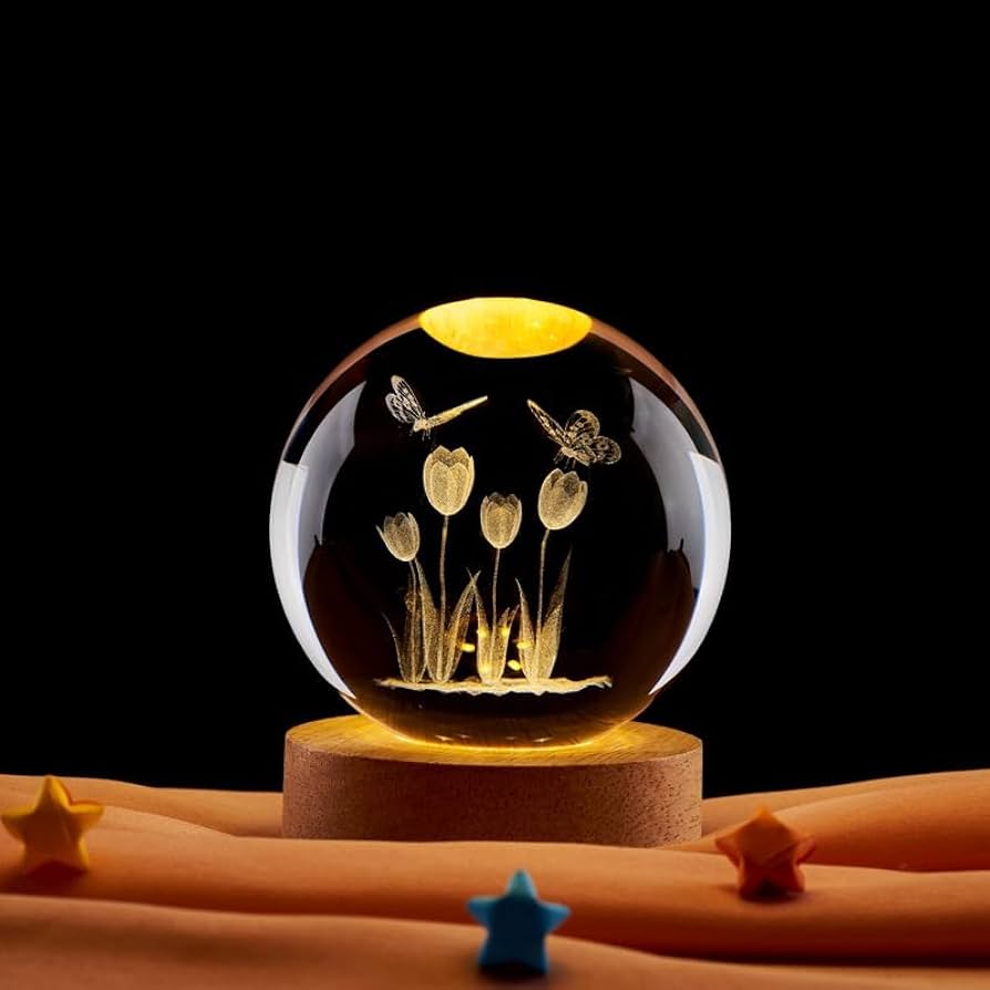 3D Crystal Ball Lamp (Original - 6 Months Warranty)