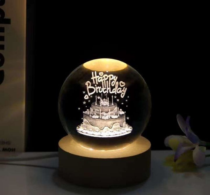 3D Crystal Ball Lamp (Original - 6 Months Warranty)