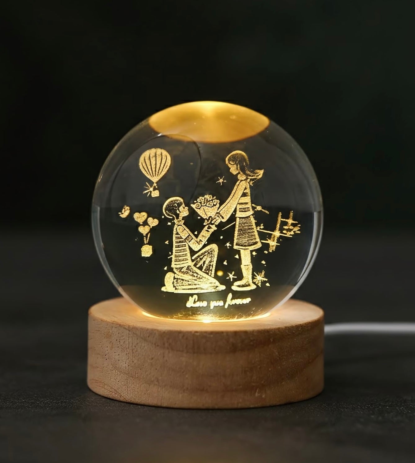 3D Crystal Ball Lamp (Original - 6 Months Warranty)