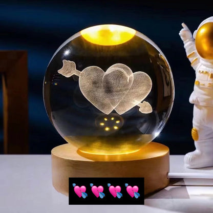 3D Crystal Ball Lamp (Original - 6 Months Warranty)
