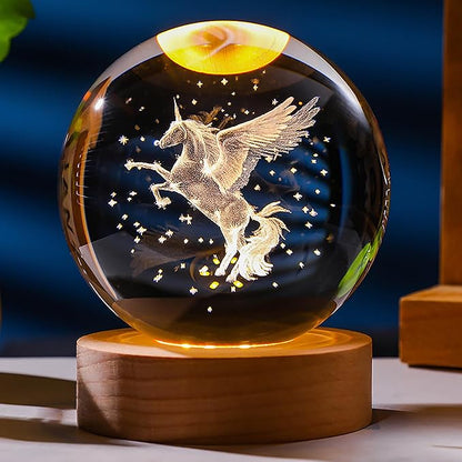 3D Crystal Ball Lamp (Original - 6 Months Warranty)
