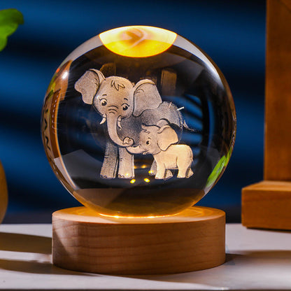 3D Crystal Ball Lamp (Original - 6 Months Warranty)