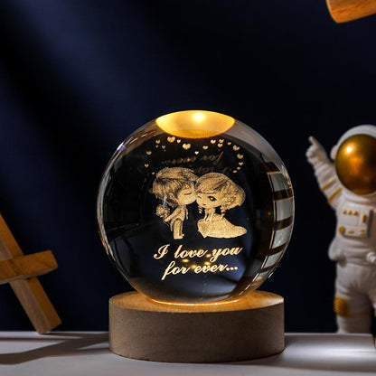 3D Crystal Ball Lamp (Original - 6 Months Warranty)