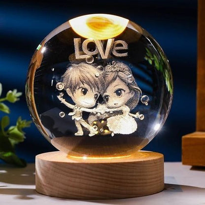 3D Crystal Ball Lamp (Original - 6 Months Warranty)