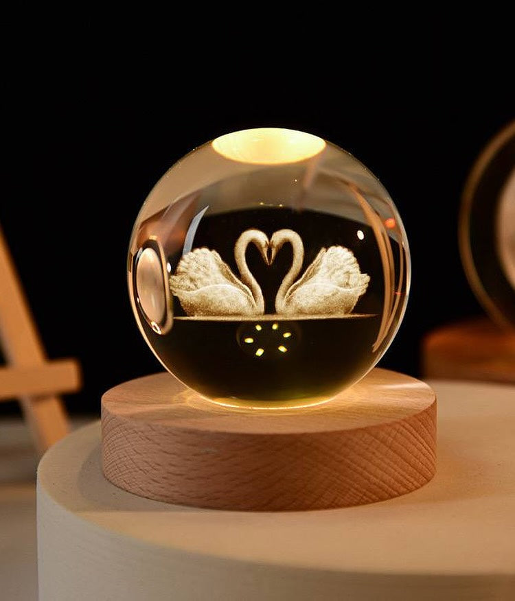 3D Crystal Ball Lamp (Original - 6 Months Warranty)