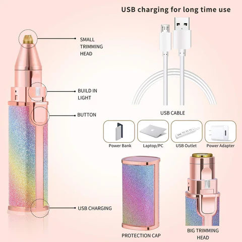 2 in 1 Eyebrow Electric Trimmer